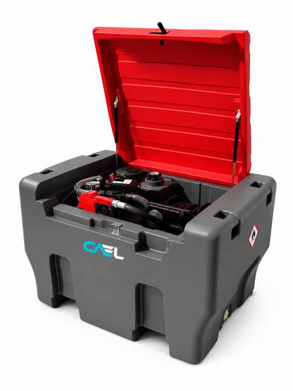 CAEL 400L Portable Diesel Transfer Tank with 12V Self-Priming Pump