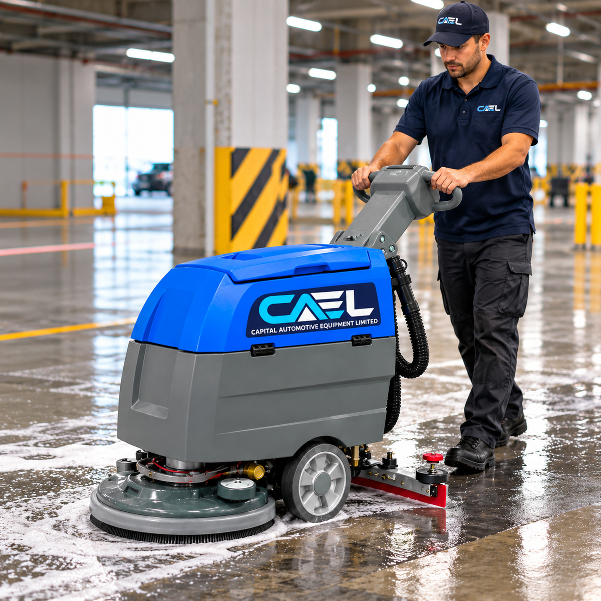 CAEL B45 Floor Scrubber 1800㎡/h Battery Walk Behind Cleaner