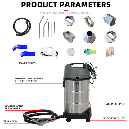 Cael 70L Portable Walnut Sand / Powder Blasting Machine CAEL-WB70