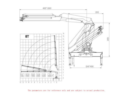 Knuckle Boom Truck Mounted Crane Series 8T