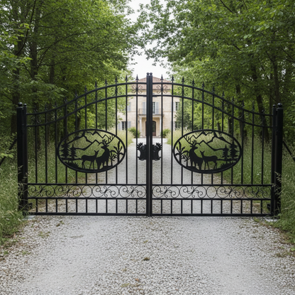 Driveway Steel Gate / Metal Garden Gate 20′ Wide
