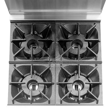 Commercial-Style Gas 4 Burner Range with Oven for Restaurant-151,000BTU (RGR24)