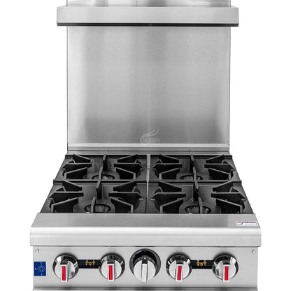 Commercial-Style Gas 4 Burner Range with Oven for Restaurant-151,000BTU (RGR24)