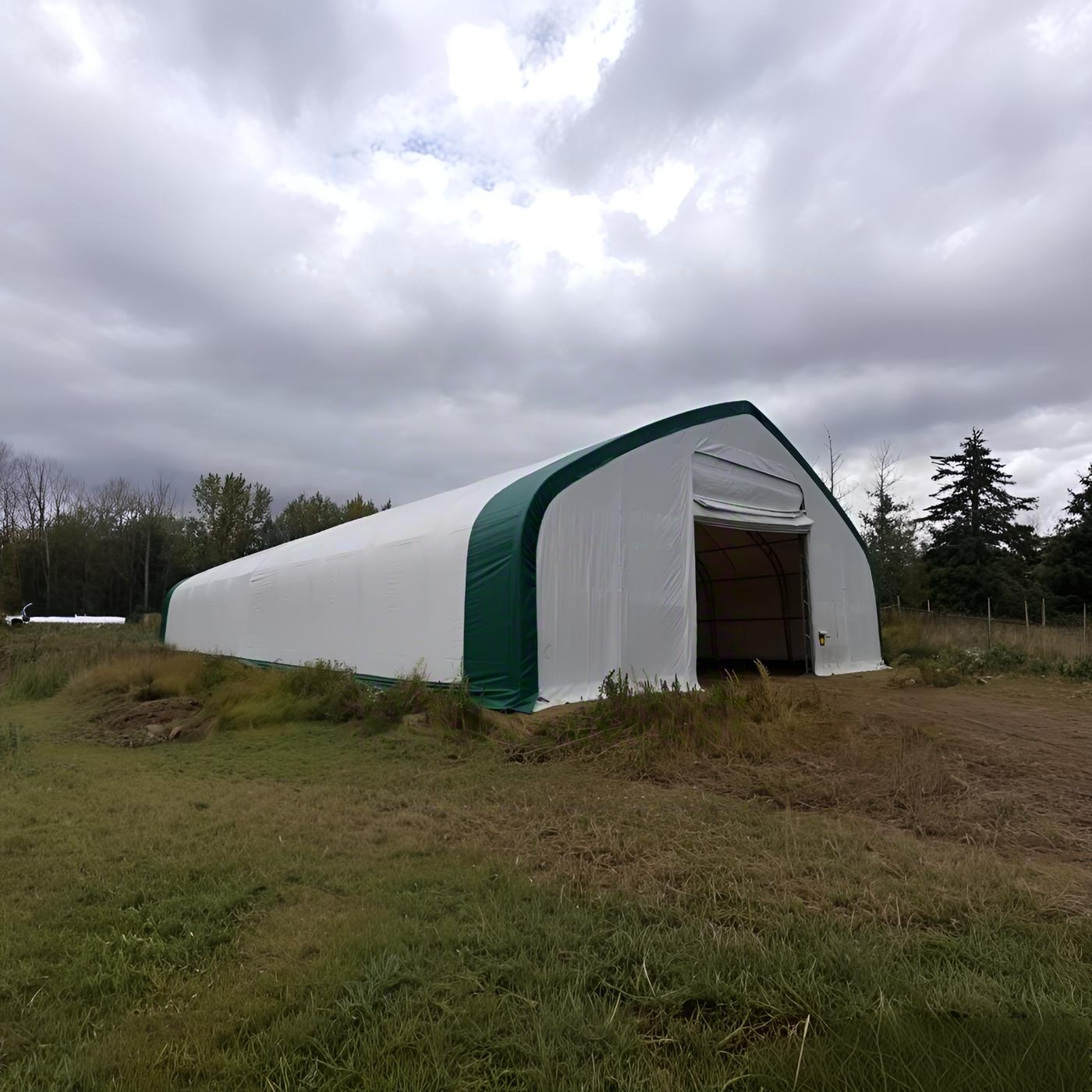 Peak Shape Double Truss 70′ Wide 120′ Length 28′ Height